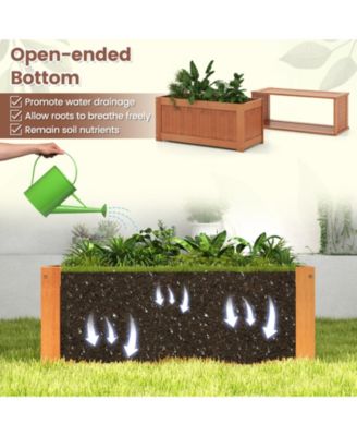 Outdoor Plant Container with Built-In Seat for Garden, Yard, Balcony, or Deck