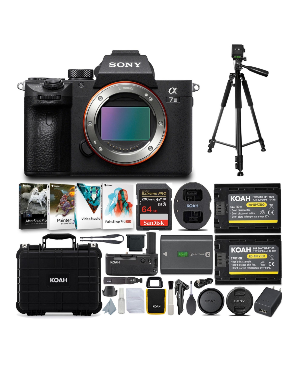 Sony Alpha a7 Iii 24.2MP Mirrorless Camera (Body Only) and Accessory Bundle
