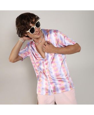 Men's Lavender & Pale Orange Relaxed Ombre Shirt