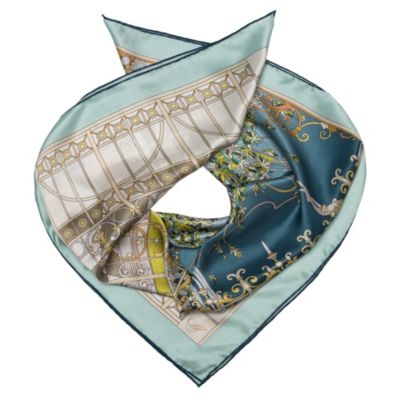 Garden of Dreams - Hand Rolled Silk Foulard for Women