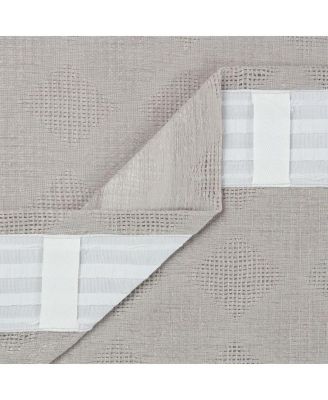 Premium 2-Panel Diamond Textured Semi Sheer Curtain Panels - 3-in-1 Back Tab, Rod Pocket, Ring Tab - for Windows Living Room Bedroom - Semi-Sheer Drapes for Privacy - 52 x 84 Inches - Taupe