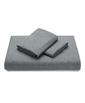 Premium Faux Linen Bedding Duvet Cover 3-Piece Soft Luxury Set - Double Brushed Breathable Microfiber Comforter Cover - Breathable Washable Wrinkle and Stain Resistant - Charcoal King Size