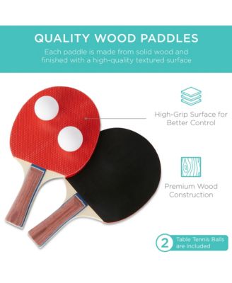 6x3ft Portable Ping Pong Table Game Set, Folding Indoor Outdoor Table Tennis w/ 2 Paddles, Balls