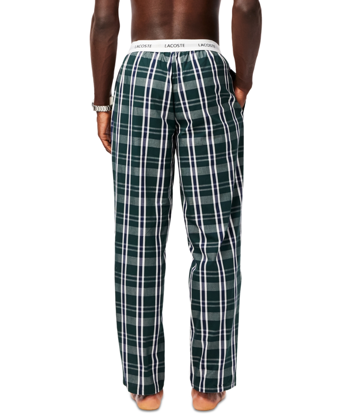 Lacoste Men's CottonPajama Pants - Plaid