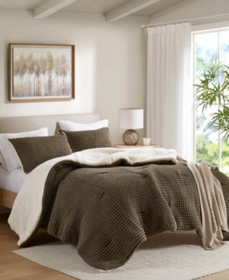 	Textured Knit Chenille 3-Pc. Comforter Set, King
