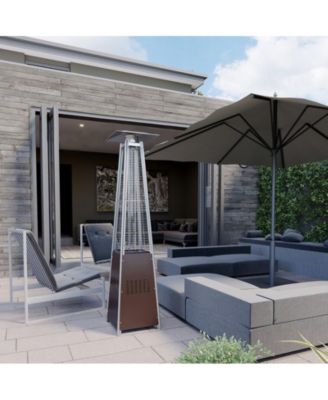 42000 BTU Outdoor Black Pyramid Patio Heater with Cover