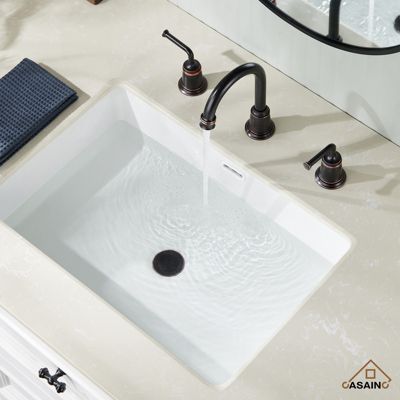 8 Inch Widespread 2-Handle Bathroom Sink Faucet with Drain Assembly