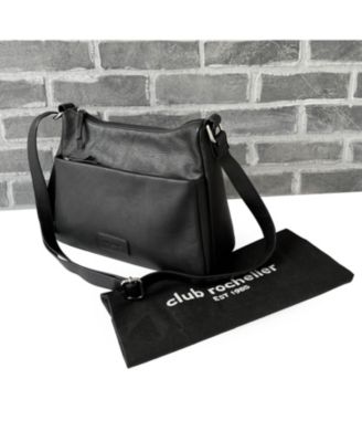 Ladies Leather Medium Multi Zip Crossbody Bag