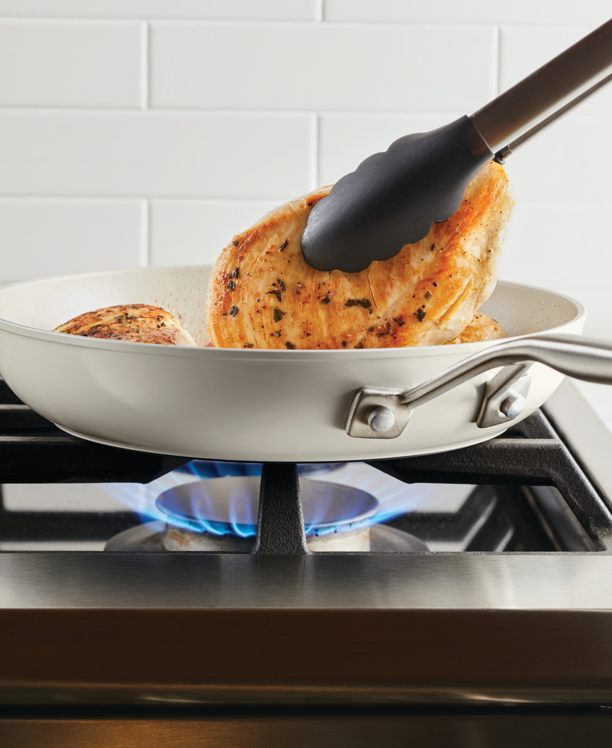 Kitchenaid 10" Ceramic Nonstick Frypan In Porcelain White