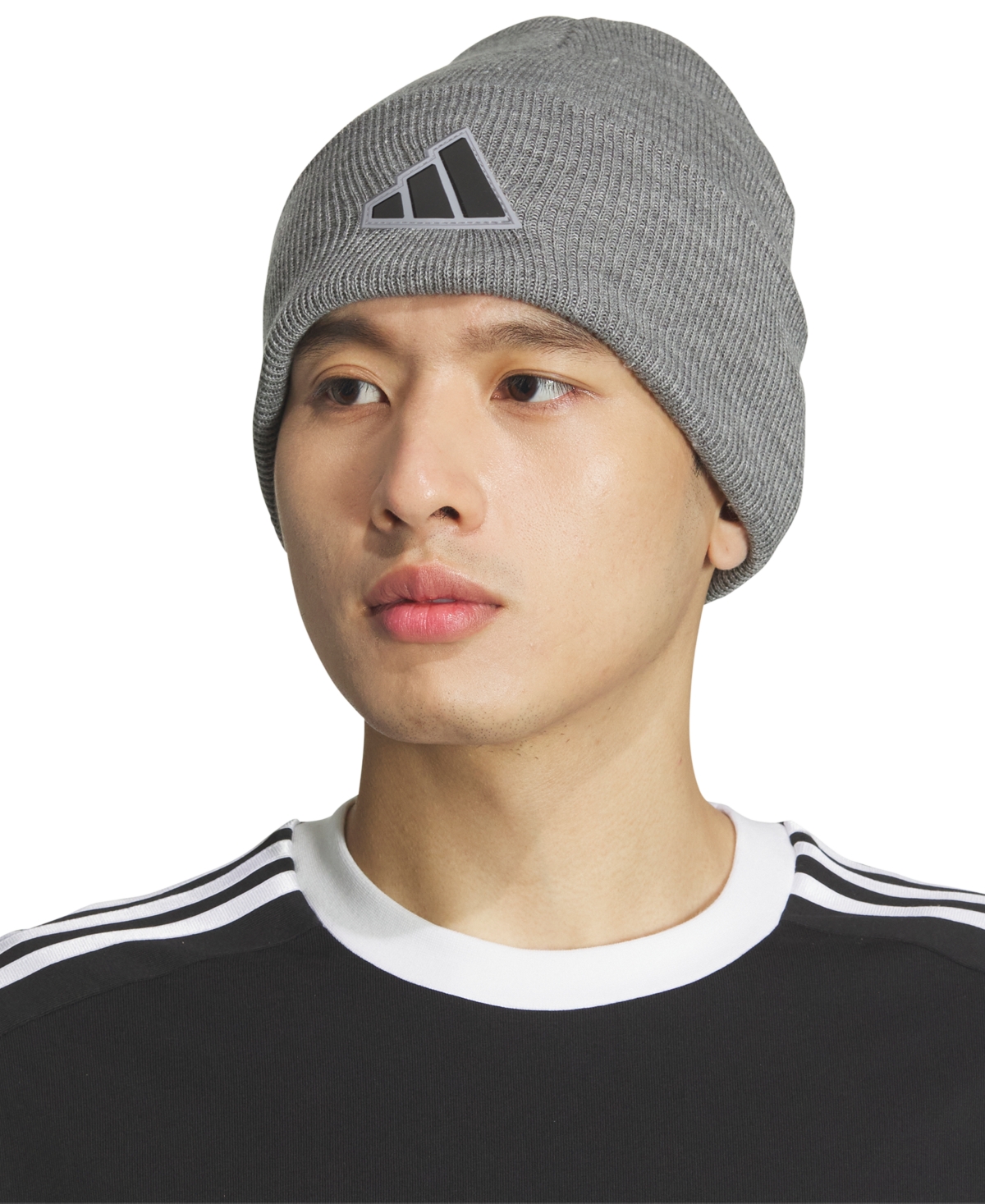 Adidas Originals Men s Postseason Logo Beanie In Grey ModeSens