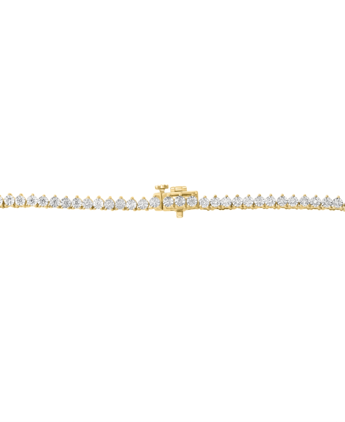 Effy Collection Effy Lab Grown Diamond Graduated 15" Tennis Necklace (1-7/8 Ct. T.w.) In 14k Two-tone Gold In Two-tone Gold