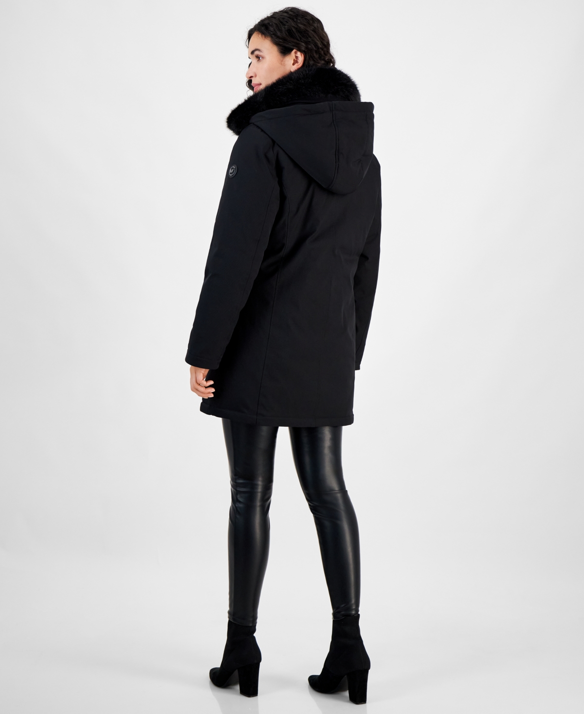 Michael Michael Kors Women's Faux-Fur-Trim Hooded Puffer Coat