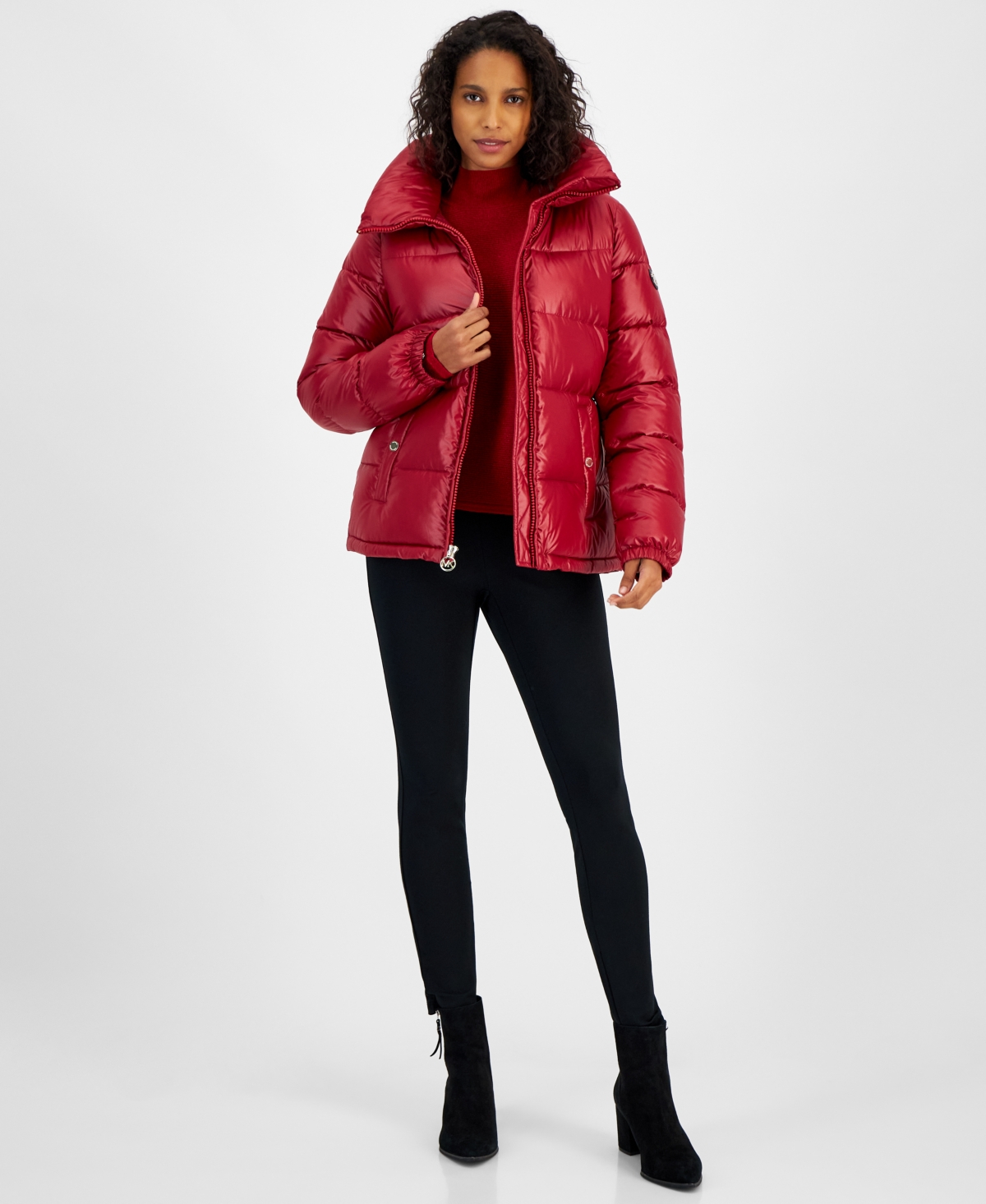 Michael Kors Michael Michael Kors Women s Hooded Puffer Coat Created for Macy s Dark Emerald Smart Closet