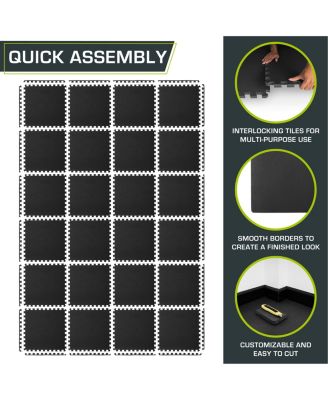 Exercise Puzzle Mat 3/4-in, 96 Sq Ft - 24 Tiles