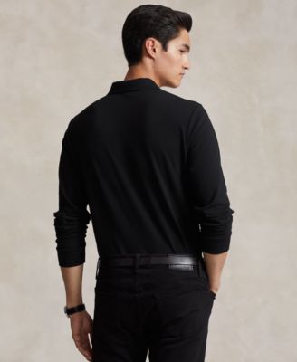 Men's Classic Fit Long Sleeve Mesh Polo