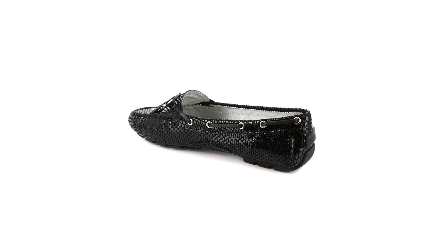 Женские туфли Marc Joseph New York Cypress Hill Tiebow Driver Loafer, цвет: Чёрный змеиный — фото 3