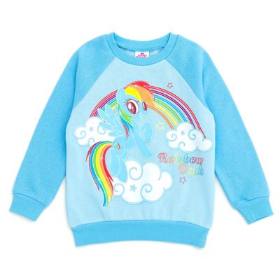 Little Girls My Pony Rainbow Dash Pullover Fleece Sweatshirt and Cosplay Hat