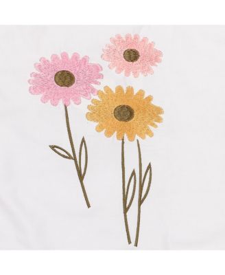 Little Garden 3-Piece Embroidered Floral Baby Crib Bedding Set