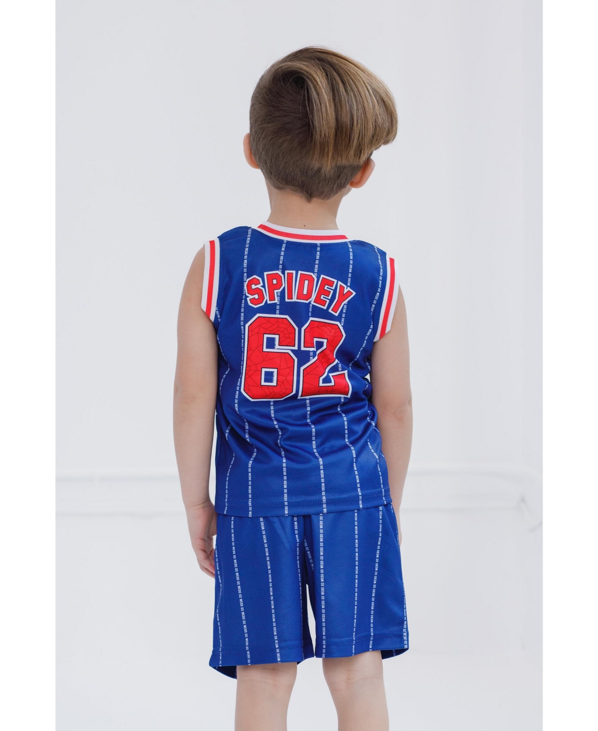 Marvel Boys Spider-Man Miles Morales Mesh Jersey Tank Top Shirt and Basketball Shorts to