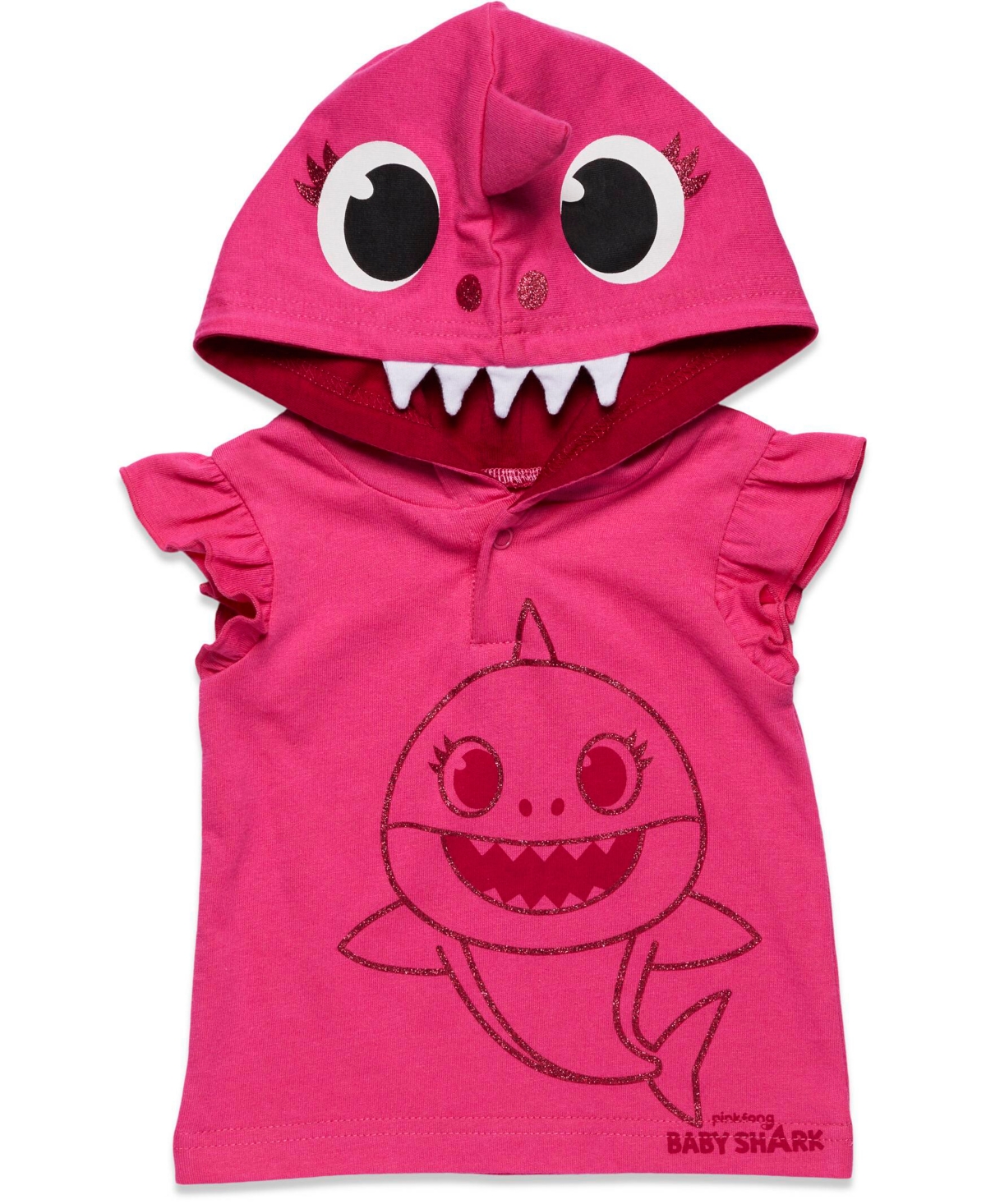 Pinkfong Baby Girls Baby Shark Mommy Shark T-Shirt and French Terry Shorts Outfit Set Newborn