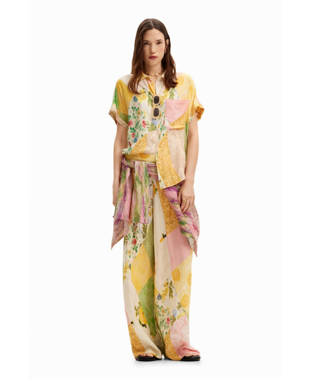 Desigual Women's Floral patchwork shirt