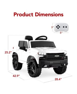 12V 2.5 MPH Licensed Chevrolet Silverado Ride On Truck Car Toy w/ Parent Remote Control