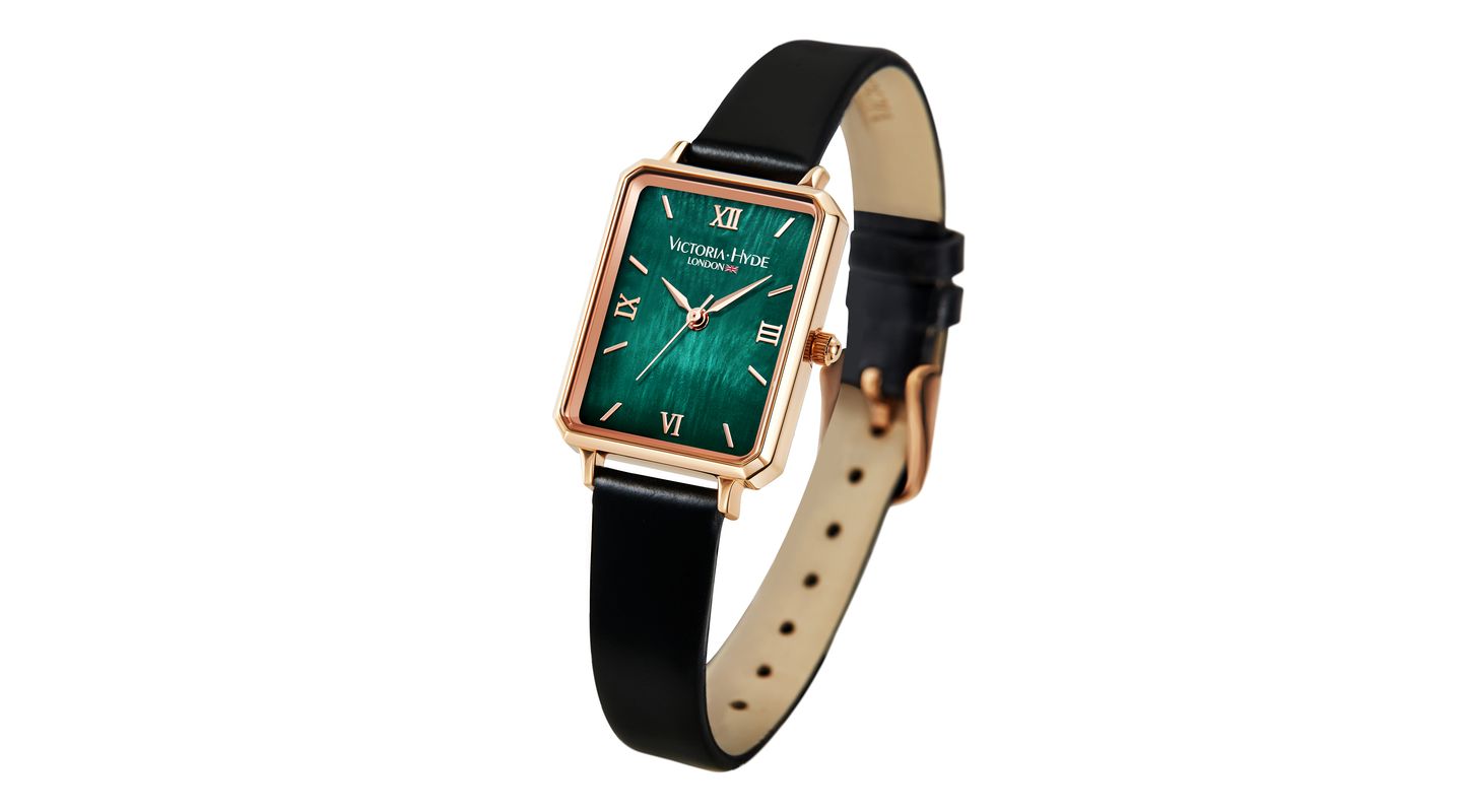 Женские часы Victoria Hyde London Rectangular Watch by Victoria Hyde, цвет: Чёрный зелёный — фото 7