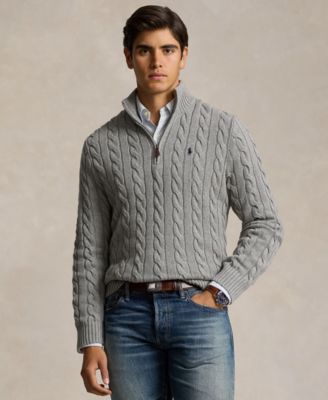 Men's Cable-Knit Cotton Sweater