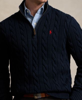 Men's Cable-Knit Cotton Sweater
