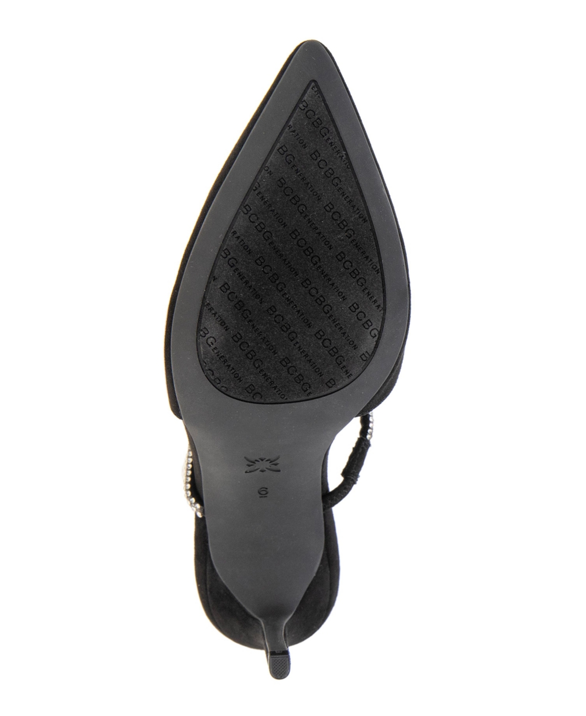 Bcbgeneration Berla Womens Jeweled Manmade Slide In Black