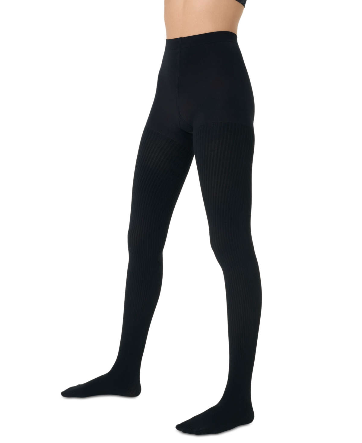 Spanx Women's Rib-Knit Shorty Shaping Tights