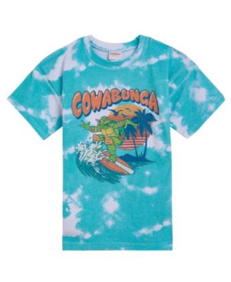 Toddler Boys Michelangelo Surfboard T-Shirt Shorts and Hat 3 Piece Outfit Set to