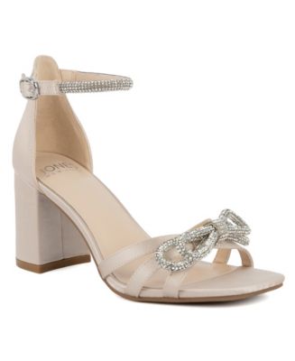 women's maccie beaded bow platform dress sandals Jones New York Earaman Block Heel Rhinestone hippie chic skirts Zendaya's Met Gala 2025 Size:Child 4 seasonal markdowns