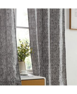 Avalon Jacquard Slub Texture - Privacy Curtains with Grommet Lightweight Window Curtain Panels, Set of 2