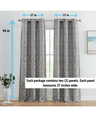 Avalon Jacquard Slub Texture - Privacy Curtains with Grommet Lightweight Window Curtain Panels, Set of 2