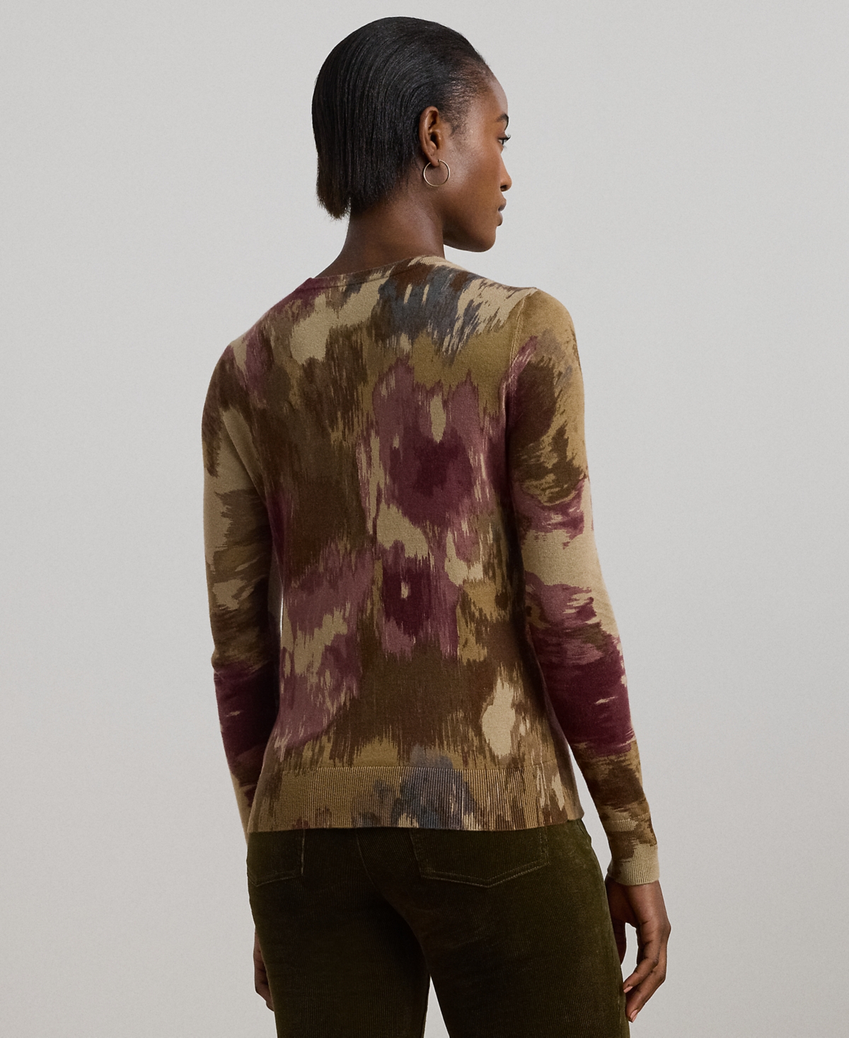 Lauren Ralph Lauren Petite Floral Cotton-Blend Sweater