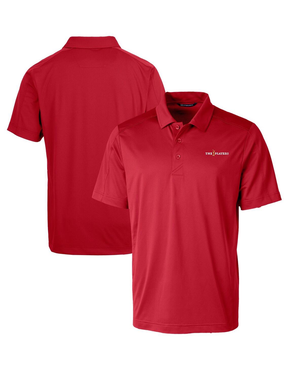 Cutter & Buck Men's The Players Drytec Prospect Textured Stretch Polo In Red