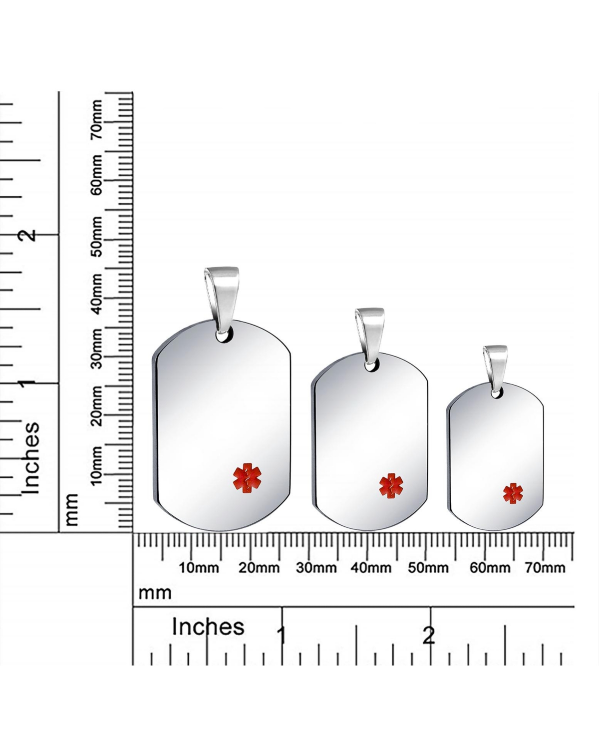 Bling Jewelry Dnr-Do Not Resuscitate Identification Medical Alert Id Dog Tag Steel Med