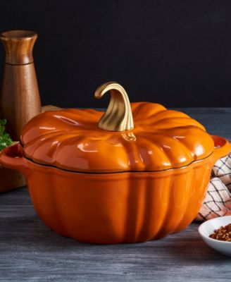 Iron Works Enameled Cast Iron 4-Qt Pumpkin Dutch Oven