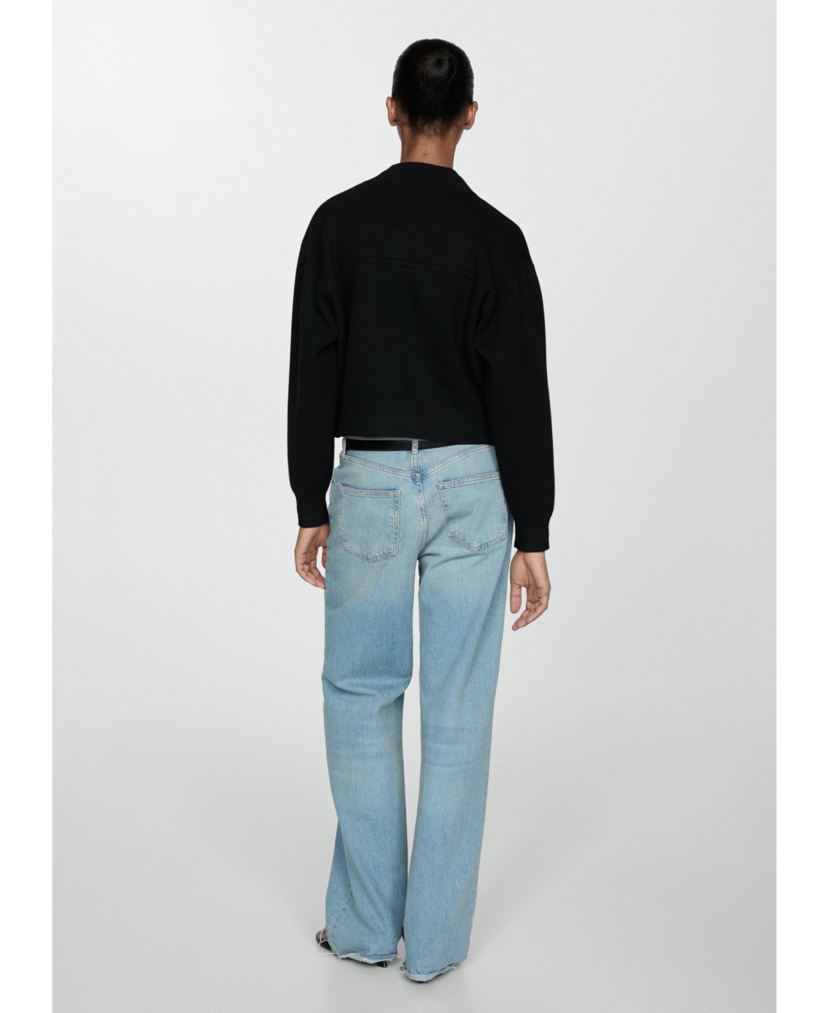MANGO WOMEN'S POCKET KNIT JACKET 