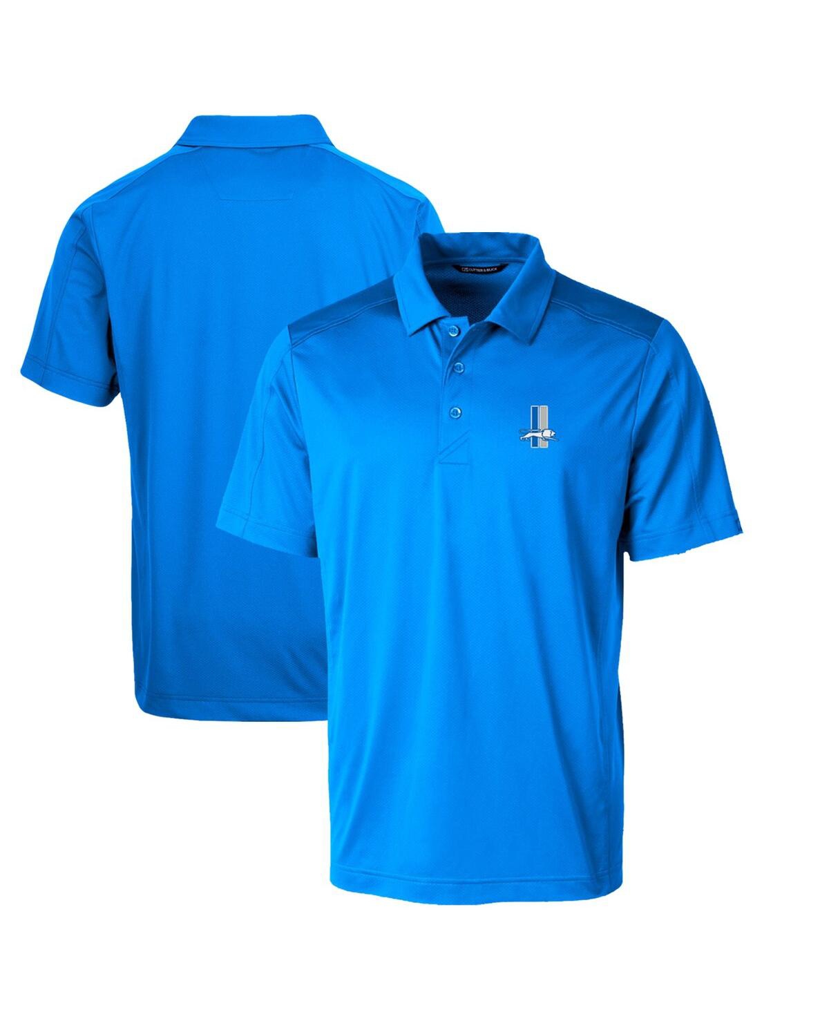 Men's Detroit Lions Throwback Logo Prospect Textured Stretch Polo - Steel