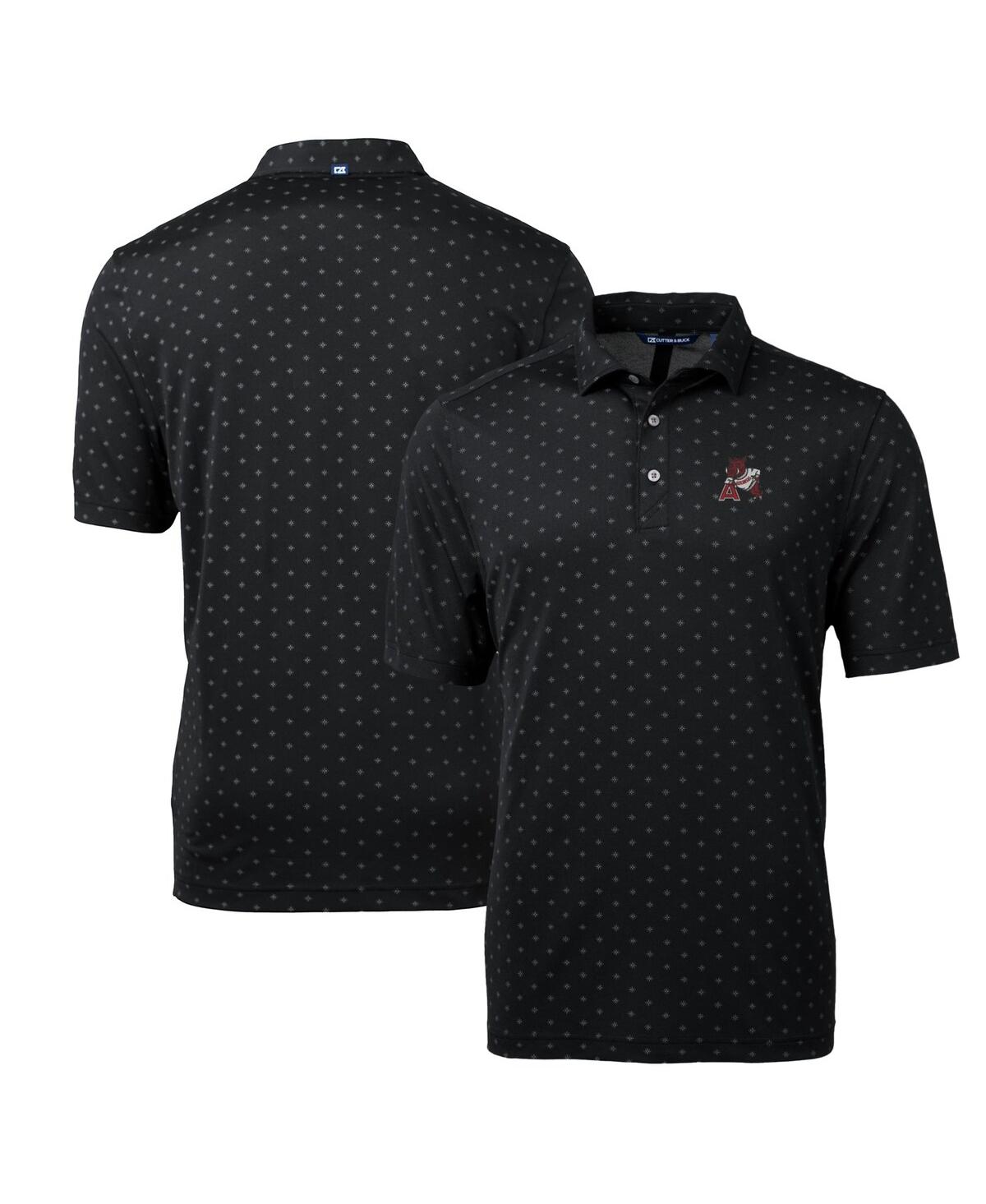 Cutter & Buck Men's Arkansas Razorbacks Virtue Eco Pique Tile Polo In Black