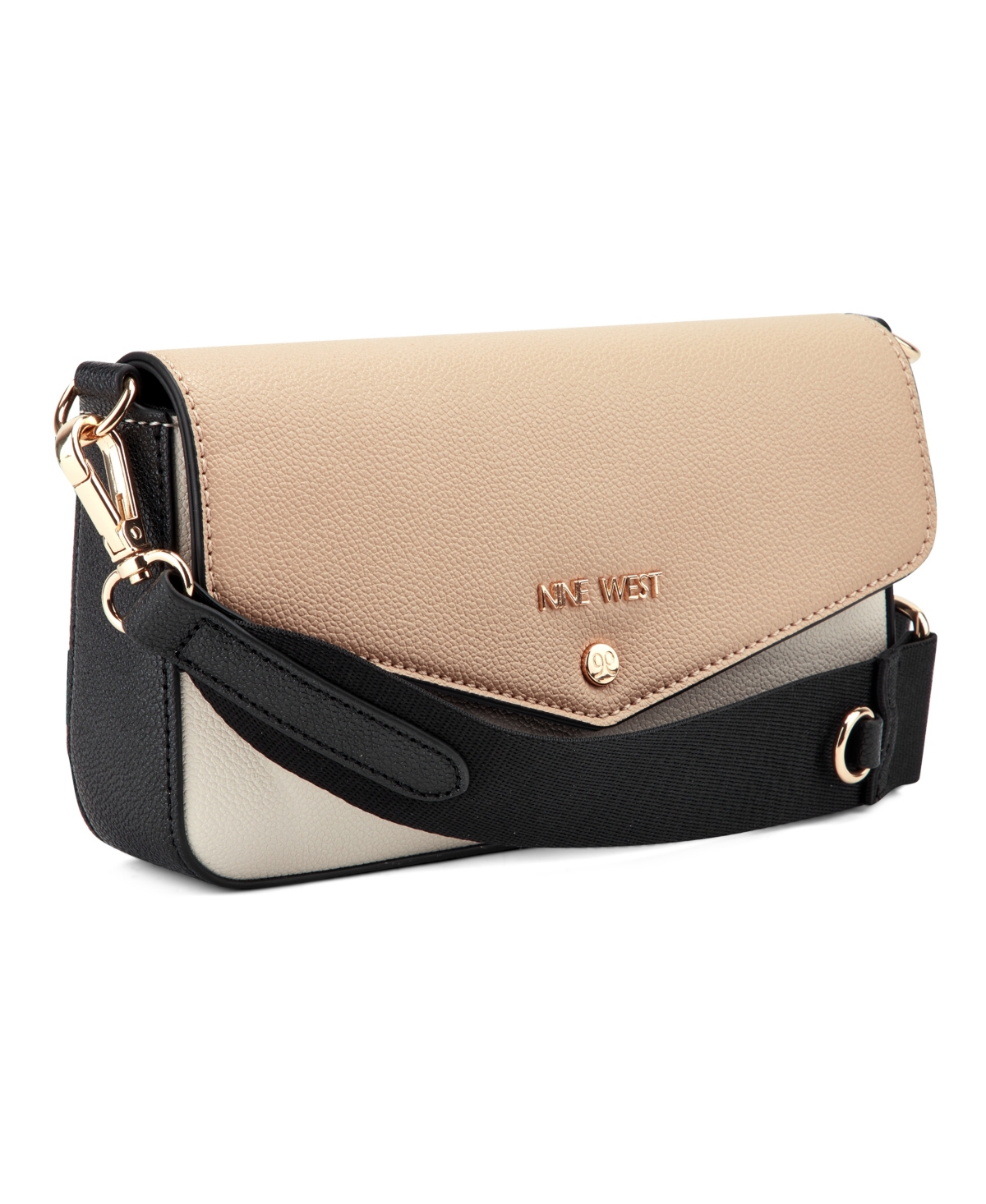 Nine West Peaches Crossbody Flap With Card Case In Khaki Multi