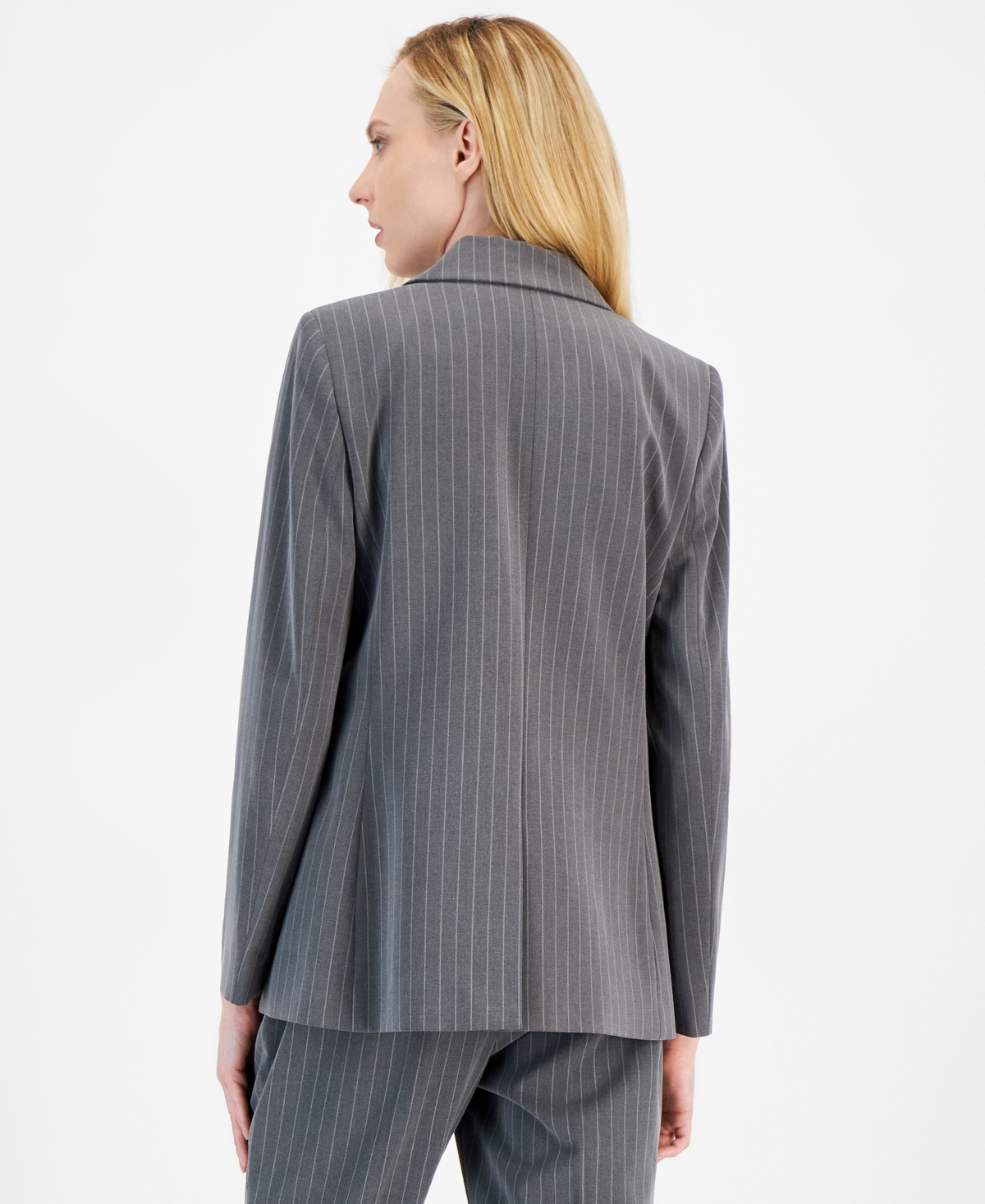 Tahari Asl Women's Pinstripe Double-Breasted Jacket