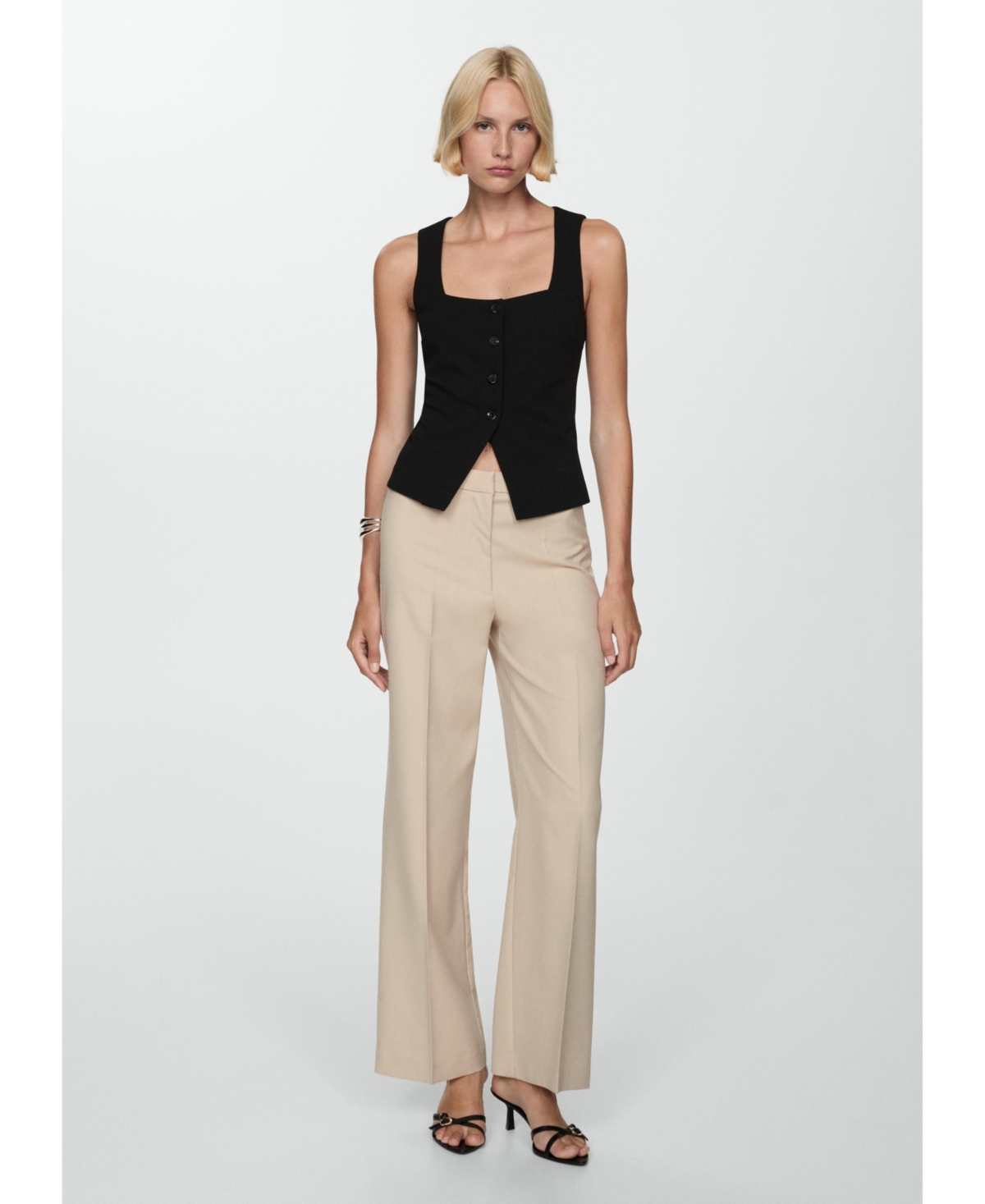 Mango Women's Pleat Straight Trousers