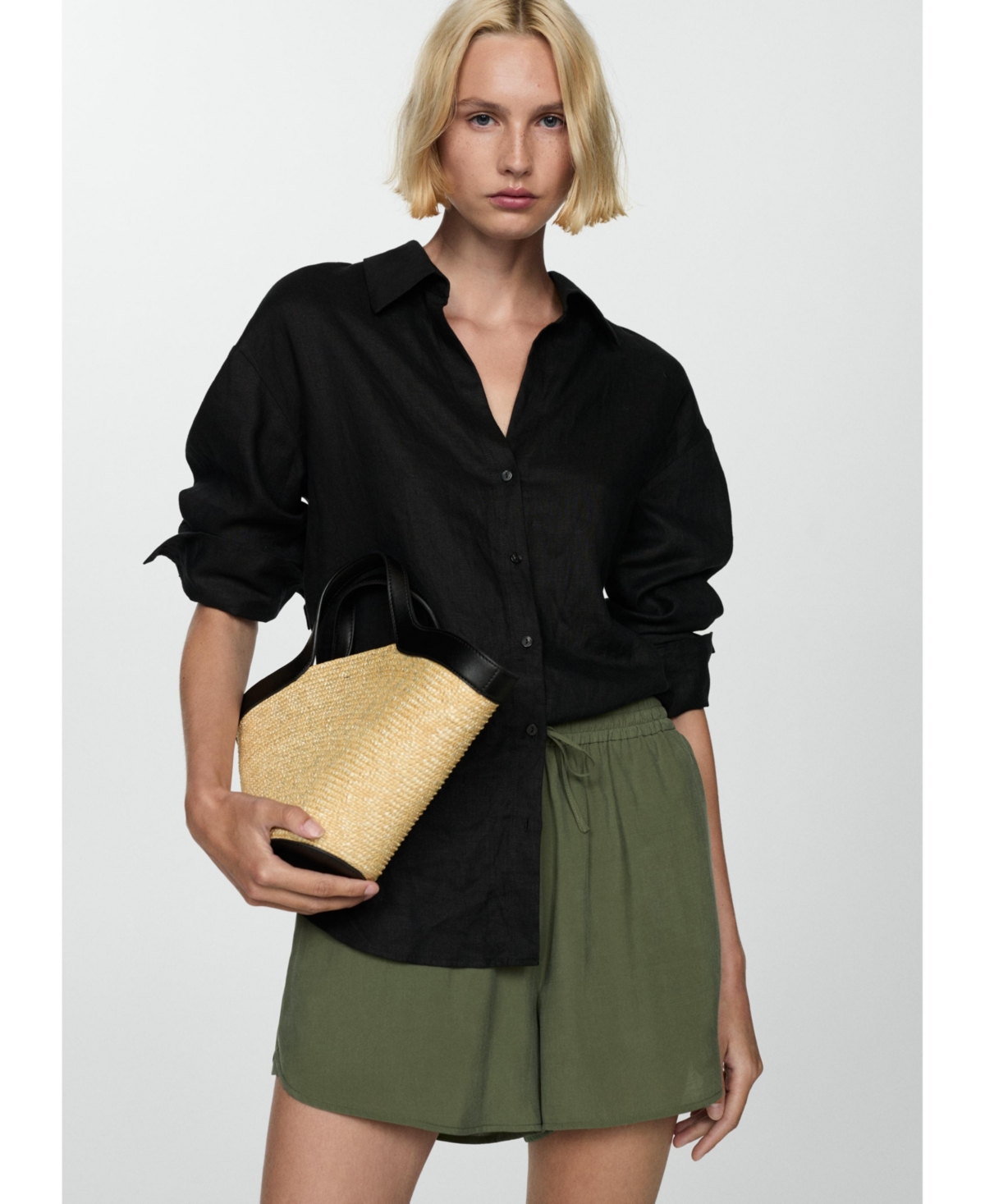 Mango Women's Bow Detail Modal Shorts