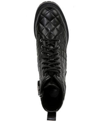 Women's Otis Quilted Lug Sole Lace Up Combat Boots