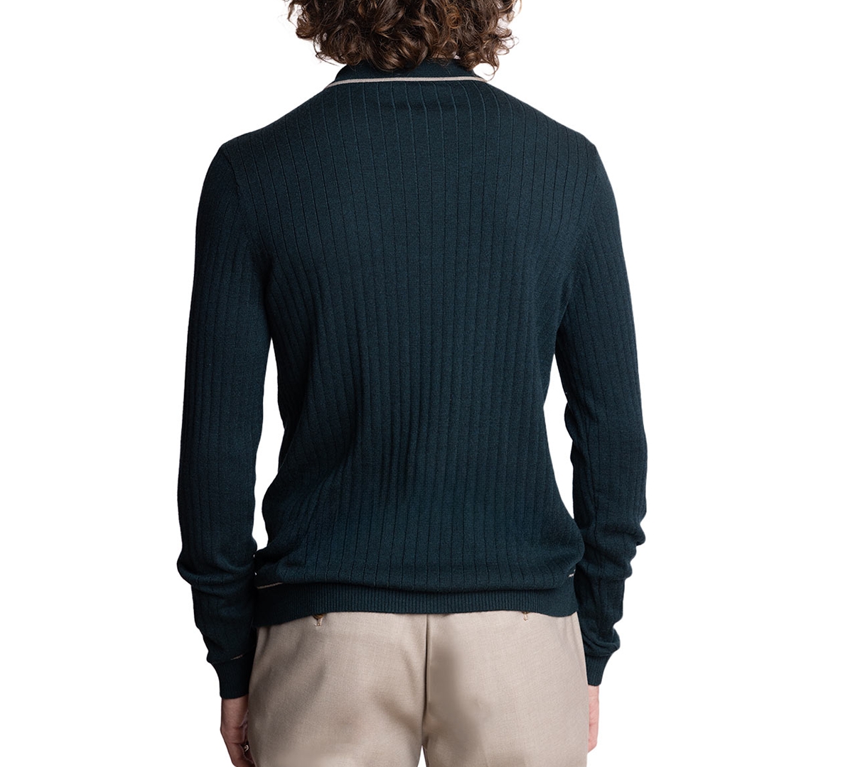 Paisley & Gray Men's Tipped Long-Sleeve Polo Shirt