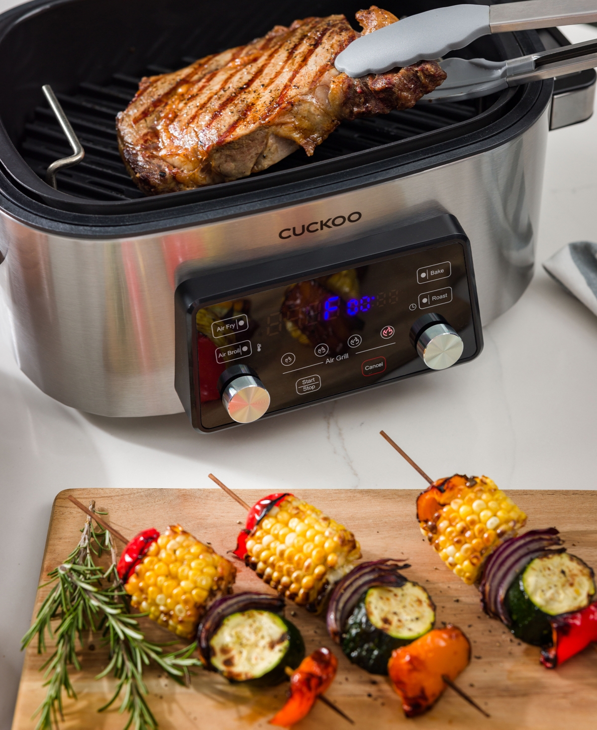 Cuckoo 6-quart Air Grill Air Fryer In Silver