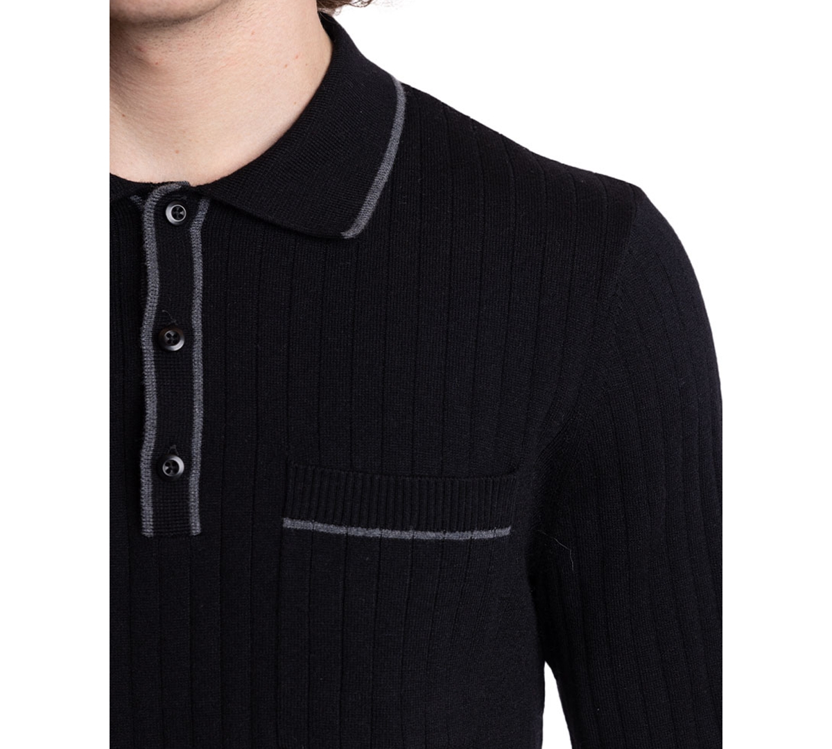 Paisley & Gray Men's Tipped Long-Sleeve Polo Shirt